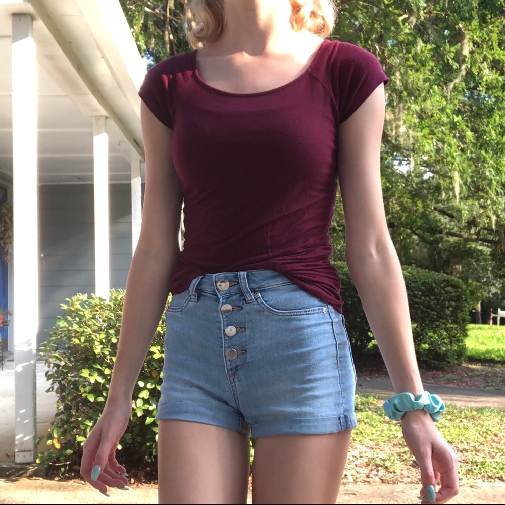 Maroon Fitted Tee